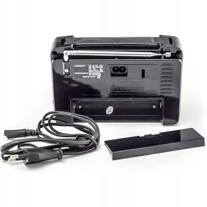 Radio portabil, AM/FM, 230V, 16 x 11 x 5.7 cm, Negru