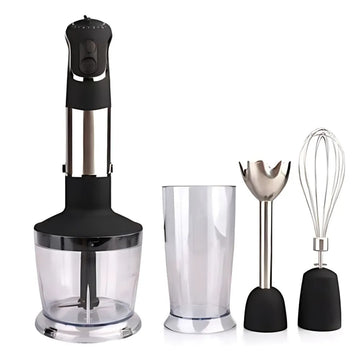 Blender vertical multifunctional 4 in 1 Tocator, Tel, Mixer, Accesorii complete din inox si plastic durabil, viteza reglabila, Design ergonomic