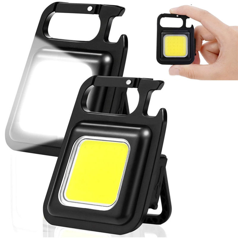 Mini lanterna puternica led tip breloc, waterproof, prindere magnetica, cu desfacator sticle, reincarcabila