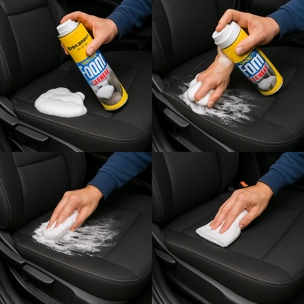 Spuma activa, universala de curatat canapele, tapiterie, carpete, vinilin, cu perie