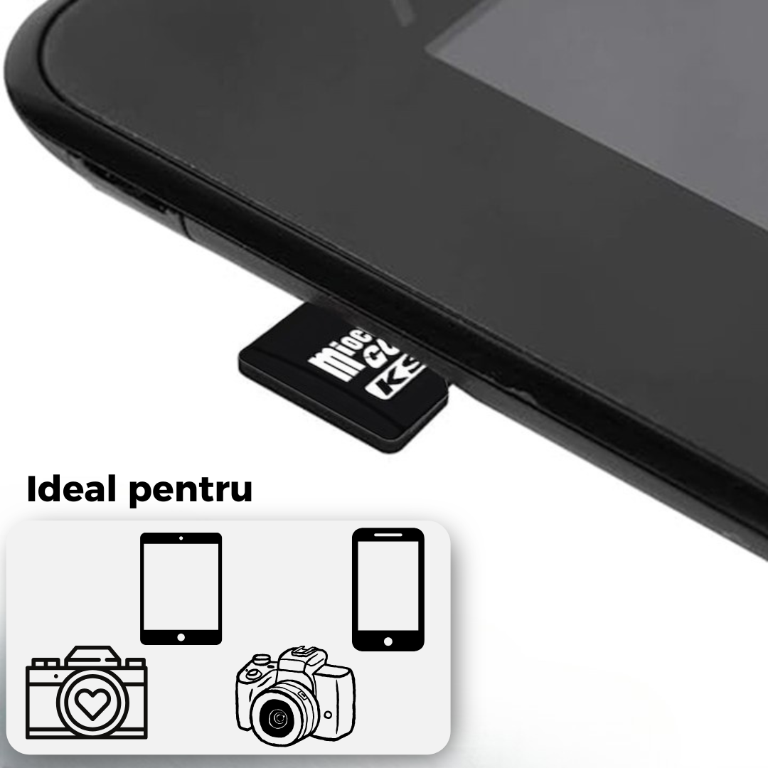 Card MicroSD 32GB cu adaptor, Viteza de citire pana la 80 MB/s, Clasa 10, ideal pentru Full HD, telefoane, tablete si camere foto