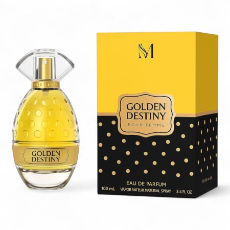 Golden Destiny Pour Femme – Apă de Parfum de Lux 100ml | Eleganță, rafinament și feminitate într-un parfum floral-oriental
