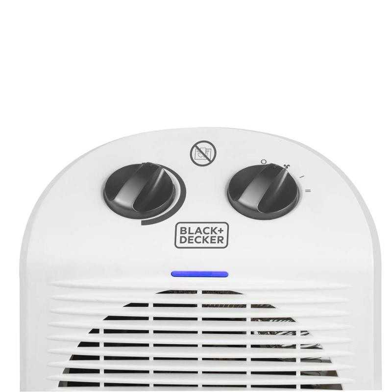 Aeroterma Black+Decker , 2000 W, 2 Trepte incalzire, Termostat ajustabil, Maner ergonomic, Protectie impotriva rasturnarii
