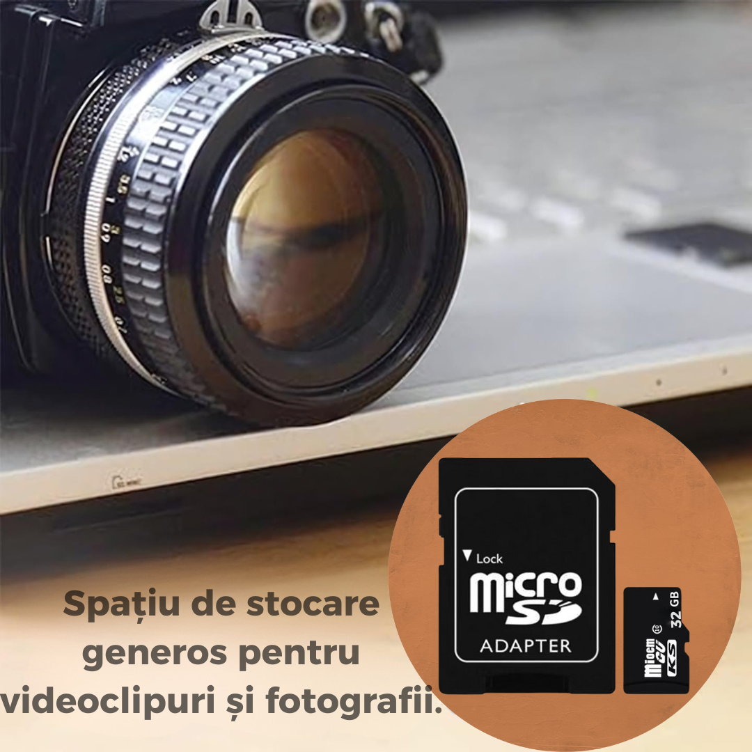 Card MicroSD 32GB cu adaptor, Viteza de citire pana la 80 MB/s, Clasa 10, ideal pentru Full HD, telefoane, tablete si camere foto