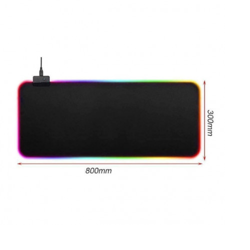 Mouse pad gaming, lumina RGB, 80 X 30 CM, 12 moduri iluminare