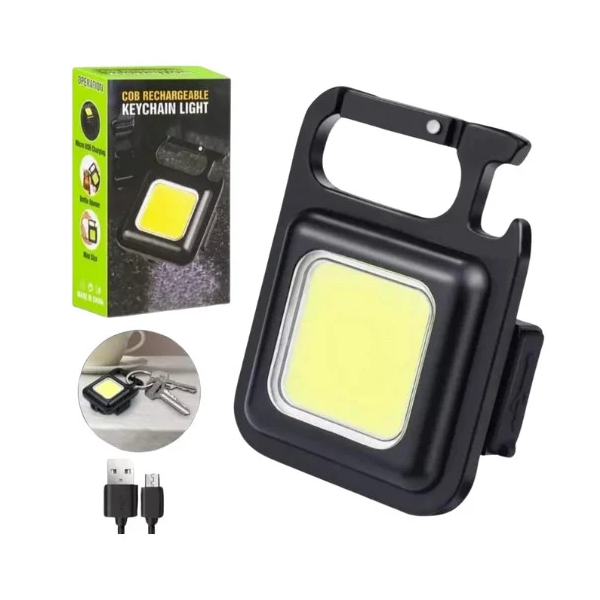 Mini lanterna puternica led tip breloc, waterproof, prindere magnetica, cu desfacator sticle, reincarcabila