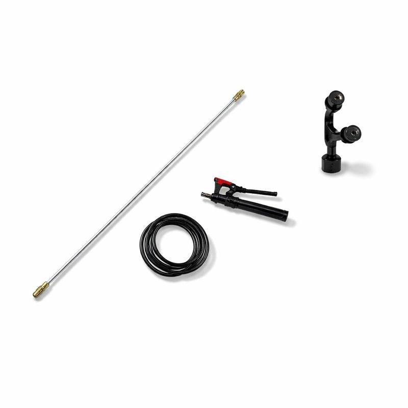 Lance metalică extensibilă 2,5m pentru stropit pomi și plante, cu mâner ergonomic și mănuși de lucru incluse