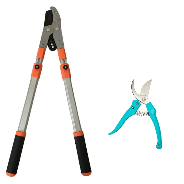 Pachet Foarfeca extensibila telescopica pentru crengi cu manere ergonomice, 50-100 cm + foarfeca pentru gradinarit, pentru vie