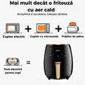 Friteuza cu aer cald 6L digitala cu panou tactil si programe presetate gatit fara ulei, cos antiaderent si control LCD
