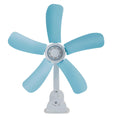 Ventilator Electric de Masa cu 5 Pale Flexibile, Design Silentios, Ultra Usor si Portabil, Pentru Birou, Dormitor, Albastru