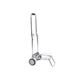 Carucior, cadru si roti metalice, pliabil, cromat, pentru piata + Husa rezerva pentru carucioarele de cumparaturi, culoare neagra
