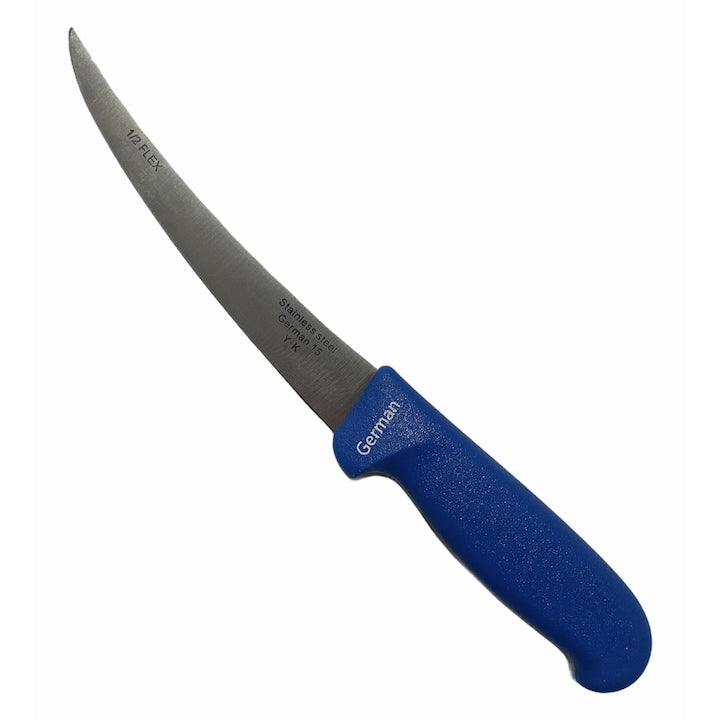 Cutit macelar lama curbata 15cm, albastru, TS-27721