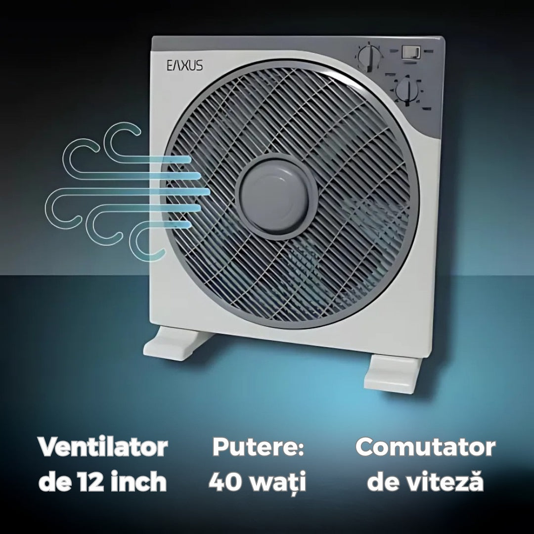 Ventilator 3 viteze, design compact si silentios, usor de utilizat, compact cu aer circulant, potrivit pentru dormitoare, camera copilului, bucatarie