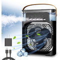 Ventilator portabil Ronyes, umidificator, aromaterapie, verde, alimentare USB