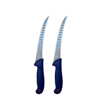 Set 2 Cutite profesionale pentru filetat MDM-Blue WA2, otel inoxidabil, lama prevazuta cu alveole