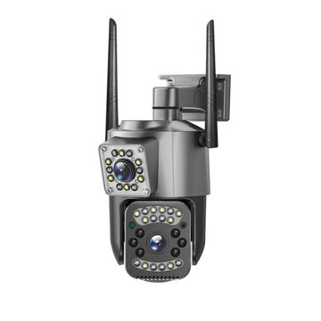 Camera Supraveghere WiFi Exterior 2 in 1 Viziune Duala, Full HD, Rezistenta la Apa, Compatibila Android/iOS