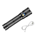 Lanterna LED profesionala, 300W, 7 moduri de iluminare, zoom telescopic, acumulator, incarcare USB, IP65