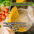 Aragaz Portabil cu 3 Ochiuri pe Gaz, Carcasa INOX si Capac, Set Complet cu Furtun, Regulator Presiune si Coliere, Ideal pentru Camping, Curte sau Bucatarie. Gri