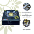 Set aragaz sticla un ochi cu aprindere pe quartz, 2 m de furtun gaz cu insertie, reductor cu cheie si 2 coliere