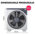 Ventilator 3 viteze, design compact si silentios, usor de utilizat, compact cu aer circulant, potrivit pentru dormitoare, camera copilului, bucatarie