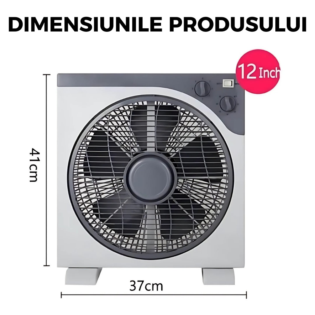 Ventilator 3 viteze, design compact si silentios, usor de utilizat, compact cu aer circulant, potrivit pentru dormitoare, camera copilului, bucatarie