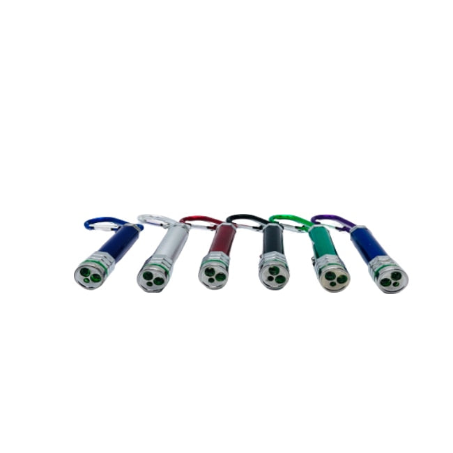 Pachet 6 lanterne tip breloc cu 2 led-uri si laser pointer rosu, tcb23