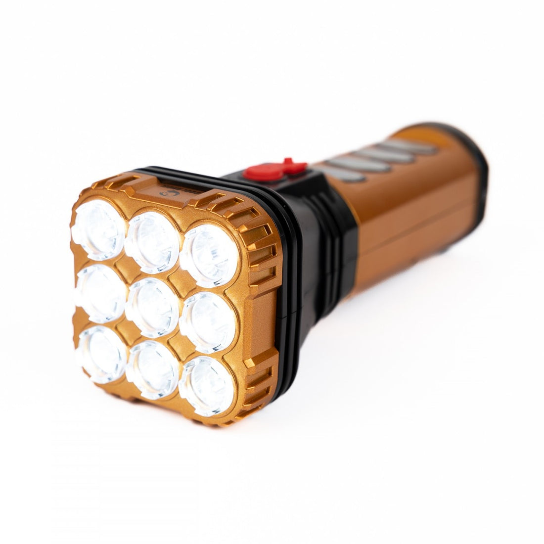 Lanterna LED 10W, cu Lumina Frontala si Laterala, Incarcare Solara si USB, Indicator Nivel Baterie, 5 faze iluminare
