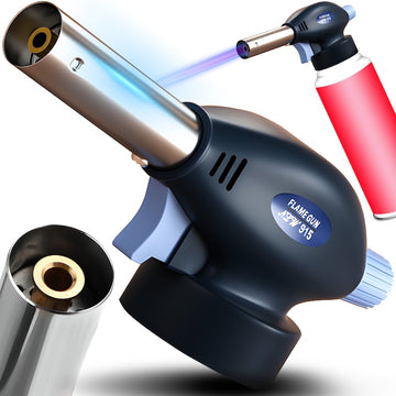 Arzator Gaz RETOO HandyTools, Aprindere Piezoelectrica, Reglare Flacara 1300°C, Compatibil Cartuse TS-700, Montaj TWIST, Ideal pentru Gratar, Modelare Plastic, Incalzire, Indepartarea Vopselei, Desfacere Suruburi Ruginite si Multe Alte Activitati, Negru