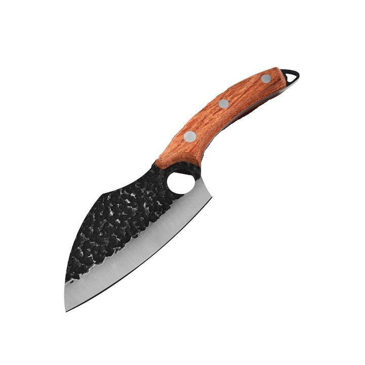 Cutit Satar Japonez Profesional, Lama Forjata din Otel Carbon, Maner Ergonomic din Lemn