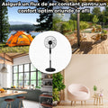 Ventilator Vertical cu Inaltime Reglabila 3 Trepte de Viteza, Design Modern, Silentios, Negru