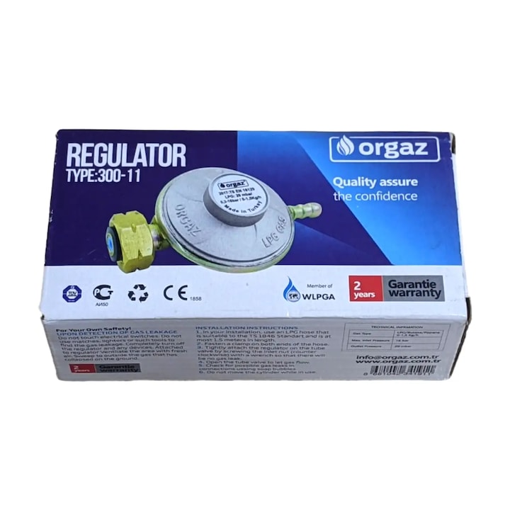 Regulator gaz butelie Orgaz simplu 8 mm Model 300-11