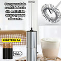 Spumator de Lapte, 14000 rpm, Mixer Inox pentru Cafea, Latte, Matcha, Multifunctional, Alimentare pe Baterii