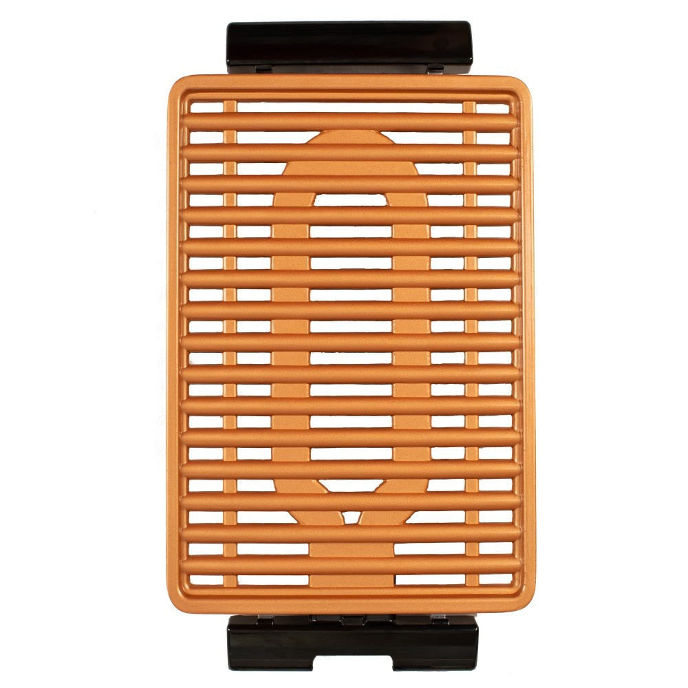 Gratar fara Fum HAUSBERG HB-537 SMOKELESS BARBEQUE, 1250W, Zona de gatit: 23cm x 36cm, Negru + Scandura De Taiat, Manopera Solida, Stabila, Maner Pentru Agatare, 38 x 28 cm