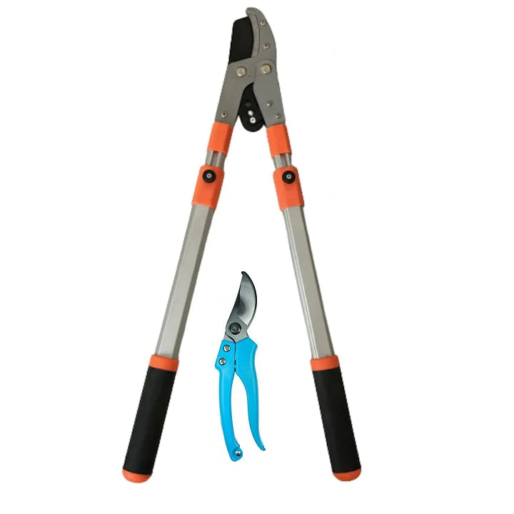Pachet Foarfeca extensibila telescopica pentru crengi cu manere ergonomice, 50-100 cm + foarfeca pentru gradinarit, pentru vie
