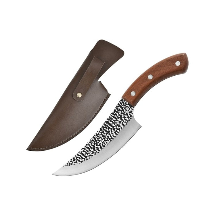 Cutit de bucatarie, model japonez cu husa inclusa, Otel, Lama 15 cm