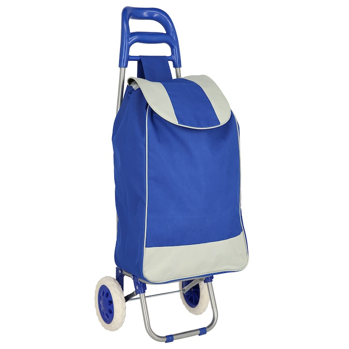 Carucior de piata pliabil, 38X20X96 Cm, 40 l, Grunberg cu 2 roti, BF206, Albastru