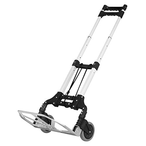  Carucior multifunctional pliabil cu platforma si roti max 70kg, extensibil, sistem antialunecare, 100cm + Roata plastic pentru carucioare de cumparaturi, multicolor, 1 bucata