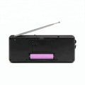 Radio portabil Smartix, USB, SD, Afisaj, Baterie reincarcabila, Negru/rosu