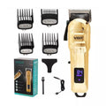 Aparat de tuns profesional VGR-V268, 10W, fara fir, afisaj LCD, 4 capete piepten, lama titan, incarcare USB
