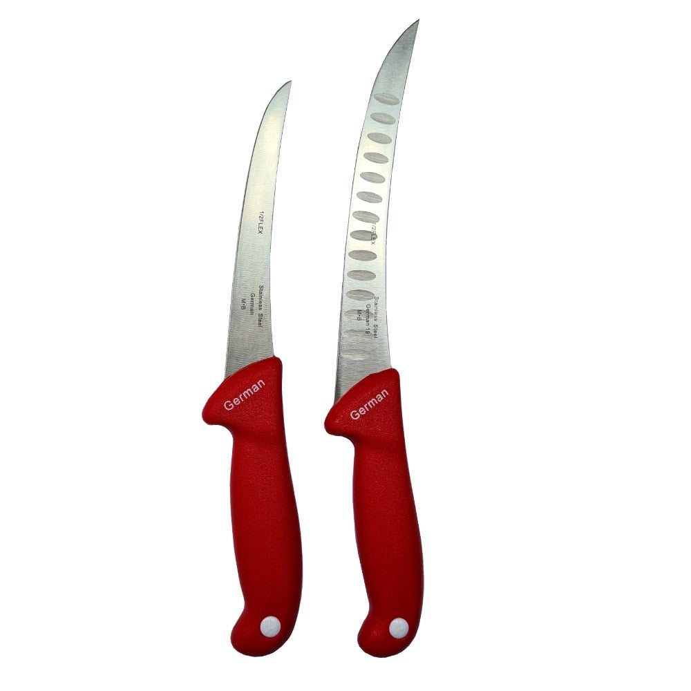 Set 2 Cutite profesionale pentru macelarie, filetat, dezosat, otel inoxidabil