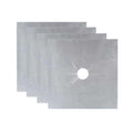 Set 4 folii argintii de protectie pentru aragaz