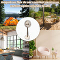 Ventilator de Podea cu Inaltime Reglabila Silentios, Design Modern, Ideal pentru Dormitor sau Living, maro-crem