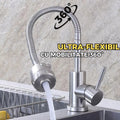 Baterie bucatarie ITALOMIX premium, pipa flexibila 360°, inox SUS304, finisaj satinat, jet reglabil, cartus ceramic, design modern si durabil,1250 g