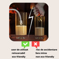 Bricheta Electrica USB cu Gat Flexibil, Fara Flacara, Reincarcabila, Sigura si Eco-Friendly, Gold