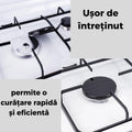 Aragaz portabil cu 3 ochiuri SGS 6003, capac metalic, kit complet conectare butelie si suport pentru ochi, ideal pentru camping sau gatit in aer liber
