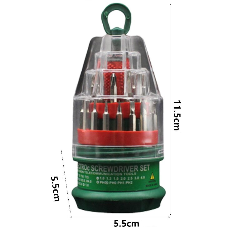 Set Surubelnita Multifunctionala, 31 Capete Magnetice, inalta precizie, Verde