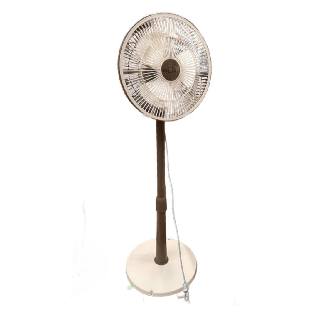 Ventilator de Podea cu Inaltime Reglabila Silentios, Design Modern, Ideal pentru Dormitor sau Living, maro-crem