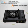 Aragaz Portabil Camping cu Valiza si 2 Cartuse Gaz Butan Gastech, Un Ochi, Aprindere Piezoelectrica, Putere 2.2 kW, Ideal pentru Drumetii, Gratar, Pescuit, Outdoor