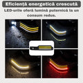 Lanterna de Cap LED Reincarcabila, 3 benzi luminoase, 800lm, 8 Moduri, Senzor Miscare, USB-C, XPE + 3xCOB, Impermeabila IP44, Negru