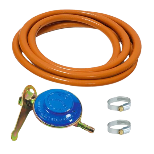 Aragaz plita sticla securizata cu 3 ochiuri, aprindere quartz, alimentare Gpl butelie + Regulator ceas butelie pentru gaz GPL, rusesc, gri